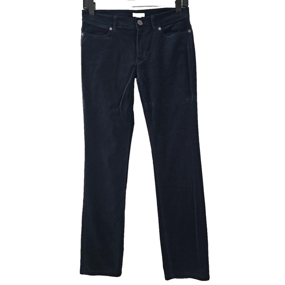 J Jill ~Woman Size 2Petite~ Dark Navy Blue Veloure Slim Leg Jeans Pants Stretch. - Picture 1 of 10